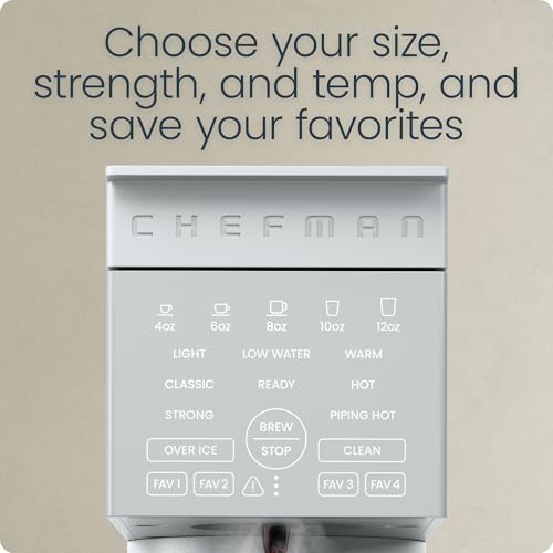 Image of Chefman Single Serve Coffee Maker, Works with K-Cup & Grounds