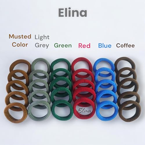 Image of Elina 60 Dark Elastic Ponytail Holder Hair Rubber Ties Head Bands Soft Cotton Thick Thin Hair Wear for School Girls, Kids, Women Accessories (Pack of 60)(Dark)