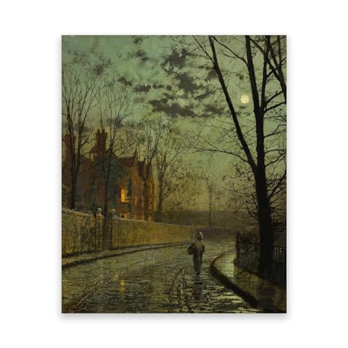 Toile célèbre John Atkinson Grimshaw Après la douche | Impression d'art haut de gamme