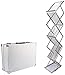 Espositore Per Opuscoli A4, 6 Ripiani Pieghevole Letteratura Scaffale Per Opuscoli Espositore Espositivo Per Riviste Portadepliant Con Custodia In Alluminio Per Ufficio Fieristico, 33,5X145X25Cm