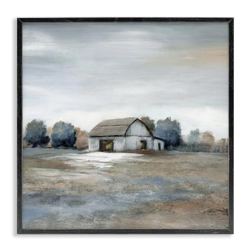 Countryside Barn Rustic Landscape, 24 x 24 Inch Framed Giclée Print - image 1