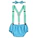 Unisexe Bébé Fille Garçons 1er / 2ème anniversaire Costume de Photographie Eté Gentleman Pour Enfants Bloomer Shorts Bretelles Réglable en Y Dentelle Nœud Papillon 3 Pièces Tenues