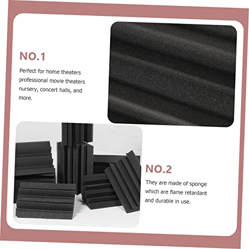 BESTonZON 16 piezas Trampas de graves acústicas para absorción de sonido de baja frecuencia con paneles de espuma para estudio y KTV, ideales para home theater y salas de grabación miniatura 4