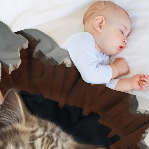 Manta de gato de forro polar premium con acabado suave de franela 4