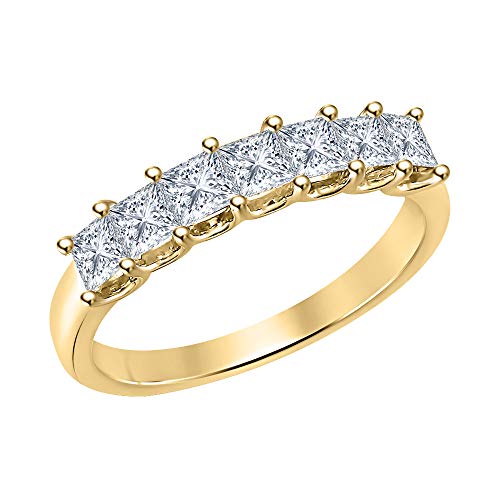 Gold & Diamonds Jewellery 1.50ctw Princess Cut CZ Band image