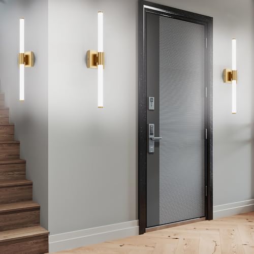 Image of Brass LED Bathroom Vanity Lights Fixture