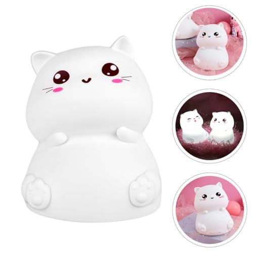 Lámpara de Mesa de Noche Silicona Gato USB Recargable miniatura 7