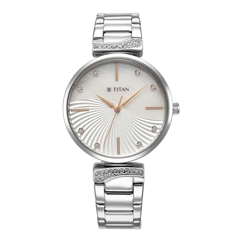 Titan Purple Style Up Quartz Analog Mother of Pearl Dial Stainless Steel Strap Watch for Women-NS95237SM01 (B0CSZ4TN6Q) Amazon Price History, Amazon Price Tracker