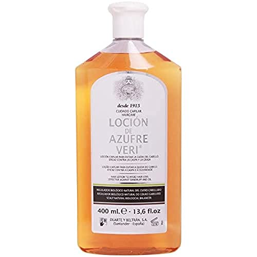 INTEA - Loción Equilibrante Azufre Veri anticaída y anticaspa para el cabello - Eficaz contra la grasa, caspa y caída del cabello - 400 ml