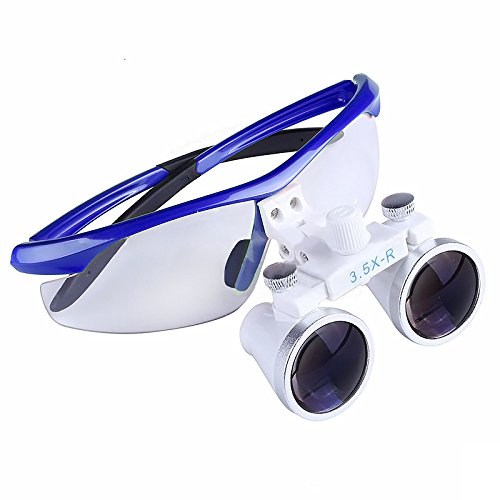 Loupes binoculaires dentaires portables en verre optique 3.5X-R avec lampe LED