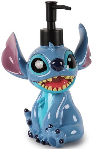 Jay Franco Kids Soap Dispenser 7 Resin Hand Lotion Pump Bathroom & Kitchen Decor Official Licensed Product Multi - Lilo and Stitch