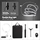 MICCYE Ringlicht mit Stativ 10 Zoll RGB Ring Light Gesamthöhe 180cm Ringleuchte Selfie Ringlicht Handy für Video Makeup Fotografie