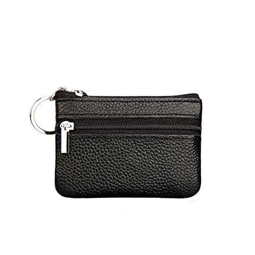 Preisvergleich Produktbild Joyfeel Buy 1 Stücke Doppelter Reißverschluss Geldbörse Damen Kleine Brieftasche Kosmetiktasche Münzen Beutel Münzbörse für Frauen Kind Schwarz