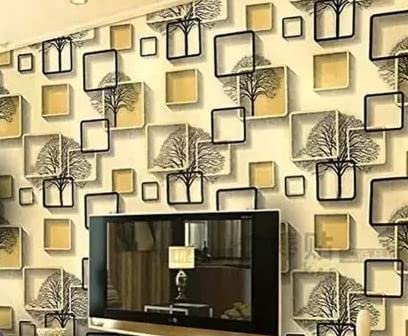 Image of VOLITO Self-Adhesive Wall Sticker Waterproof Anti Mode and Heat Resistant Drawer Kitchen Oil Proof Foil Stickers Kitchen Wallpaper (45x500cm) (V-Yellow Cube)