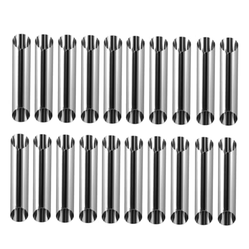 BEBEMOKO 20piezas Moldes Para Hornear Pan Bidireccionales Acero Inoxidable Grande Para Croissants Repostería Uso Doméstico y Comercial Plateados