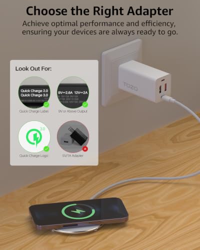 Image of TOZO W1 Max 15W Fast Wireless Charging, Anti-Slip, Sleep-Friendly
