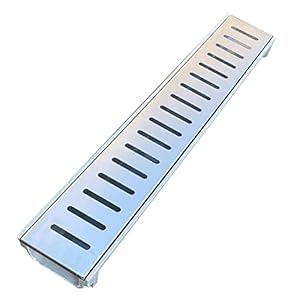 LSMK Drainagekanalen en raspen, Low Profile Storm Drain Cover/Floor Trench Systems Eenvoudig te snijden, met roestvrijstalen roosters en U-vormig harskanaal (kleur: C)