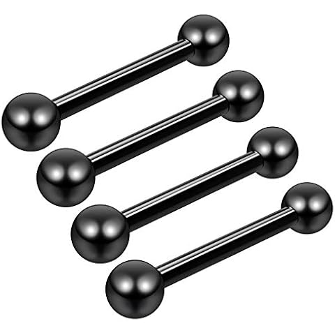 Bling Piercing Black Anodized Earring Barbell Studs Cover
