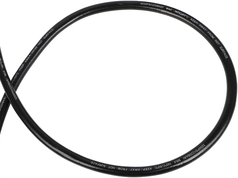 SCITOO 100ft Pressure Washer Hose 3200 PSI 3/8 Inch Kink Free With Couplers Replacement Hybrid Flexible Outdoor Hose for Electric or Gas Power Washer