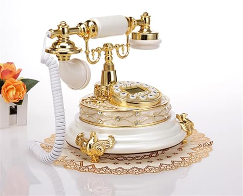 Téléphone Vintage pour Ligne Fixe HJMMWT : Finition Authentique Style Européen à Boutons