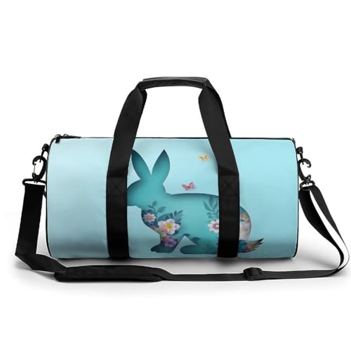 Sac de voyage lapin fleuri idéal pour un week-end d'évasion et camping en nature