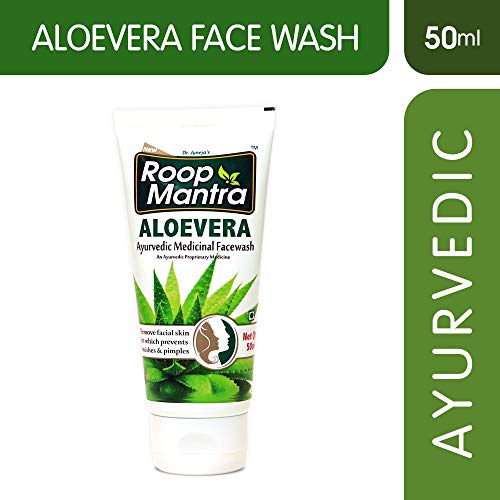 Image of Roop Mantra Herbal Aloe Vera Face Wash for Men and Women, 50ml (Pack of 3)