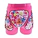 sharprepublic Shorts Rembourrés pour Enfants Pantalons de Compression pour Ski Snowboard Skate Hockey Cyclisme Équipement de Protection des Fesses pour Les Hanches - Rose, XS