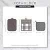 Professional and Commercial Grade, Chef Stripe Kitchen, Potholders, Black #5