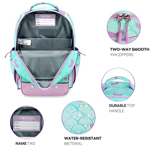Mibasies Girls Backpack For Elementary School, Backpack For Girls 5-8, Large Capacity Kids Backpacks For Girls(Mermaid) #TOP5