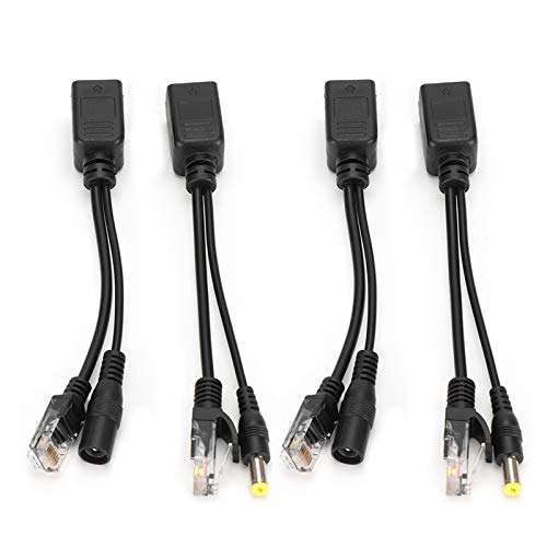 POE Splitter Adaptador Inyector DC12V para Cámara IP Estabilidad Mejorada Larga Vida para Monitoreo Interior (Negro) miniatura 5