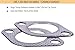 2PCS Exhaust Flange Gasket & 4PCS Exhaust Bolts&nuts, Replace#120-06310-0002,High Temp Exhaust Gasket (2.0in