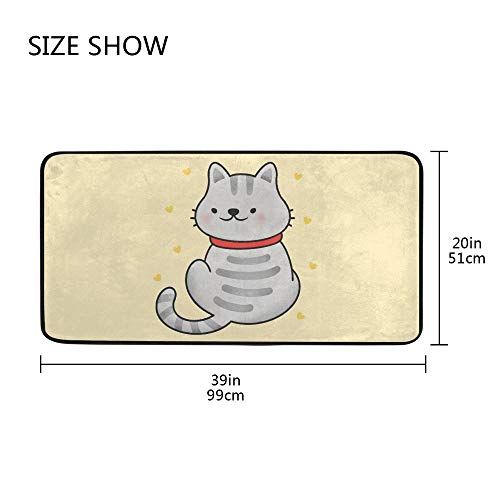 Tapis de cuisine lavable en machine imperméable 39x20 inch