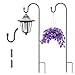 Produktbild CHALA 2 Stück Garten Schäferhaken Hirtenhaken Metall Gartenstab Haken Laternenhalter Eisen Laternenstab Laternen Gartenstecker Hirtenbogenhaken für Solarleuchten Blumenkugel Vogelhäuschen Hochzeiten