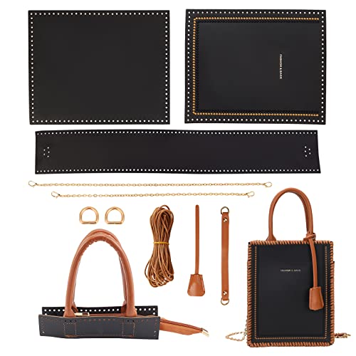 WADORN 15pcs Leather Knitting Crochet Bags Making Kit