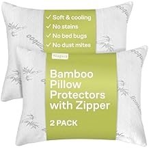 Niagara Sleep Solution Cloud-Like Pillow Protectors with Zipper King Size - Breathable Cooling Pillow Covers for Hot Sleepers - 100% Resistant to Stains, Dust & Dirt White 2-Pack