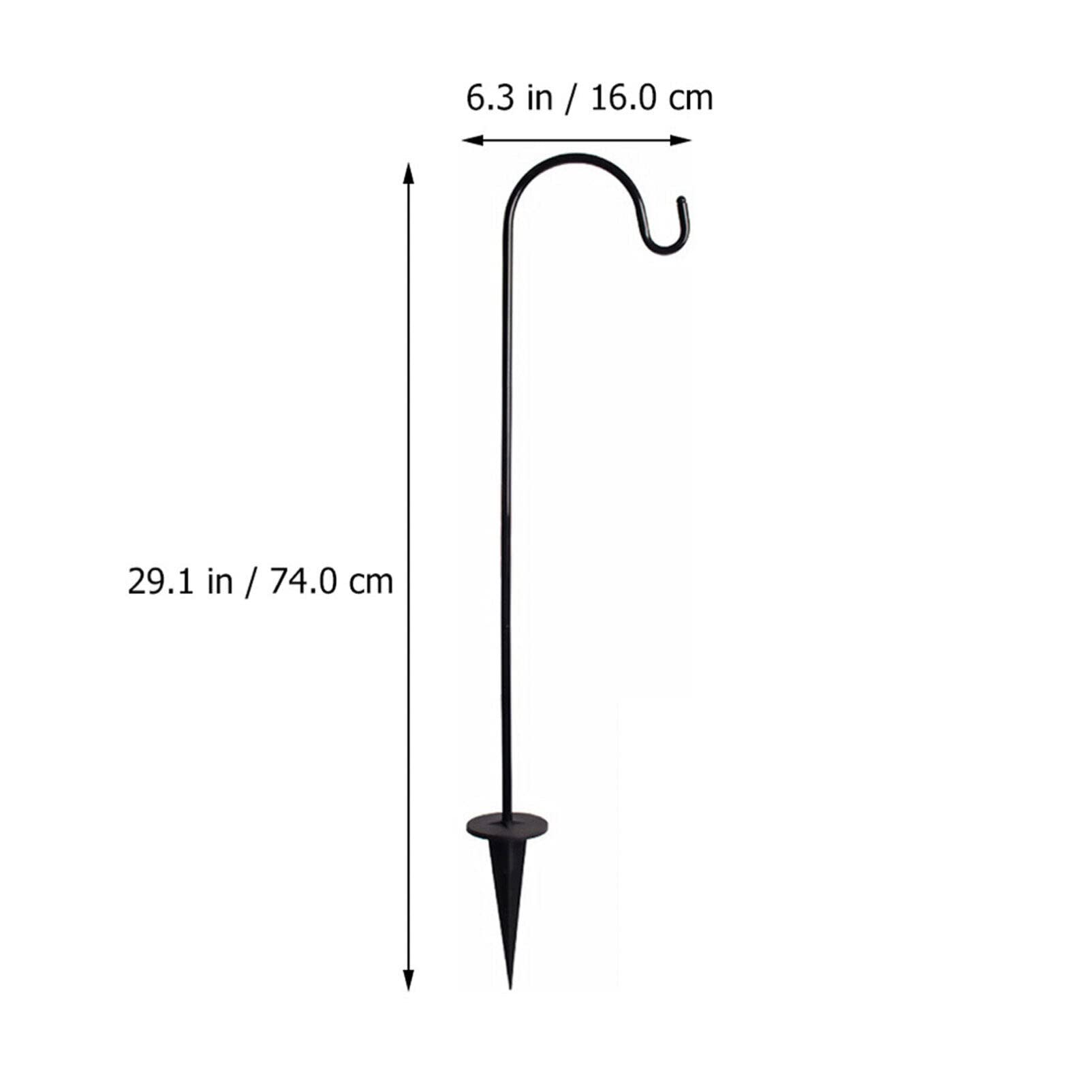 NQEUEPN Ganci Da Pastori Per Giardino - 2 Pezzi Con Supporto In Metallo Per Mangiatoie Uccelli, Lanterne E Decorazioni - Foto 4