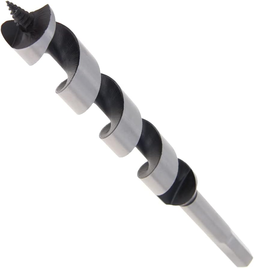 Auniwaig Auger Drill Bit Wood Hex Shank 22mm Cutting Dia High Carbon Steel for Electric Bench Drill Woodworkingpentry