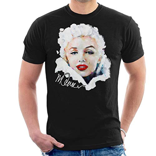 Maglietta da uomo VINTRO attrice Marilyn Monroe Ritratto originale di Sidney Maurer stampata professionalmente Nero M