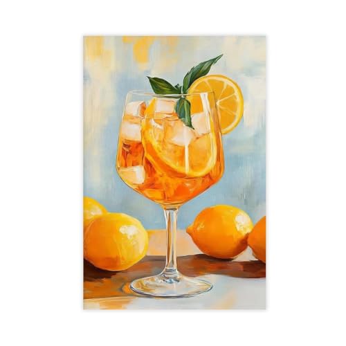 Toile cocktail citron pour illuminer une cuisine sombre et decorer un salon moderne