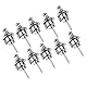 secure locks gitarre,Gitarrengurt Schlösser Tasten 10 teile Gitarrengurt Tasten Schnellverschluss Sicherheit Straplocks Rutschfeste Strap Retainer System Für Akustische E-gitarre Bass Ukulele(Silber)