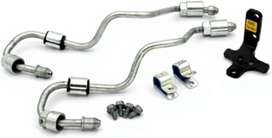 Profleet High Pressure Fuel Line Kit, Stainless Steel Fuel Hose & Filter Set for Det Diesel DD13 DD15 DD16 GHG14 Engines of Freightlner Cascdia Heavy Duty Trucks, Replaces DDE A0000701432