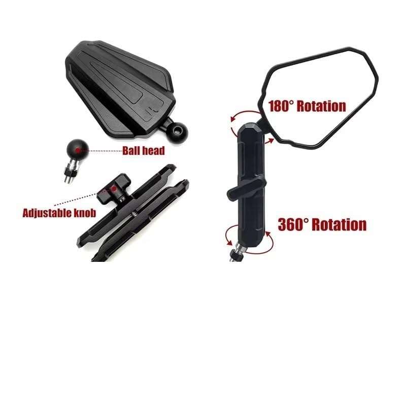 Rétroviseurs Moto Pour ZERO Pour KYMCO Rétroviseurs Moto Universels Angle Réglable Guidon Pliant Rétroviseur Latéral Aventure Saleté Vélo Rue ATV Rétroviseurs Rond Latéraux Moto