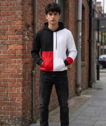 Image of More & More HOODMASTER Unisex Fleece Hoodie Sweatshirt with Pockets Full Sleeves Regular Fit Solid Pattern Hooded Neck and Standard Length | Cotton Hoddie for Womans Daily Use Long Sleeve