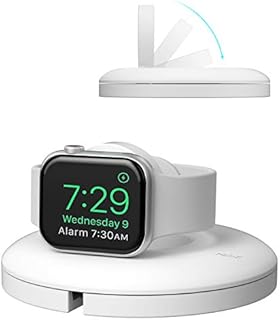 PZOZ Charging Stand for SE Apple Watch Series 8/7/6/5,iWatch Series 4/3/2/1 Smartwatch Desk Charger Storage Dock With Night Stand Mode i Watch Accessories (Not included Apple Watch Charger)(White)