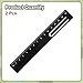 HARFINGTON 2pcs Straight Ruler 15cm Metric Metal Aluminum Alloy Measuring Bookmark Clip Ruler Scale Tool for Measure Study Reading Classroom Office, Black