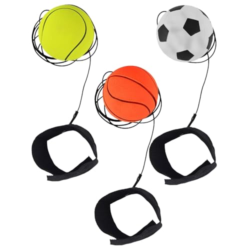 GNAUMORE Palline da Polso per Sport,Palla per Riflessi da Boxe,Pallina Tennis con Elastico,Palla di Ritorno del Polso,Pallina con Elastico da Polso,Palla da Polso con Ritorno