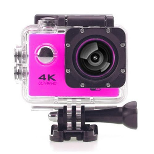 Caméra d'action 4K Ultra HD sport multicolore avec WiFi et boîtier étanche 30m