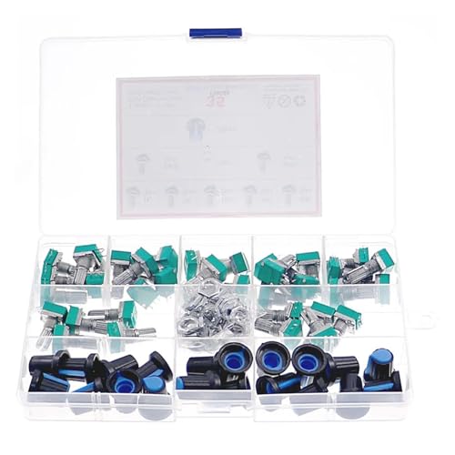 Potentiomètre amplificateur anti grésillement lot de 35 valeurs mixtes 1K à 500K pour réparation