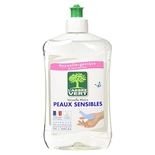 L'Arbre Vert - Liquide Vaisselle - Peaux Sensible - 500 ml - Lot de 3