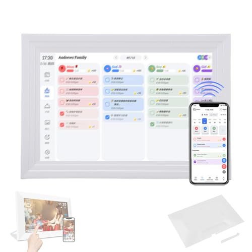 Calendario digital de pared 15.6'' con pantalla táctil 1080P y orientación dual